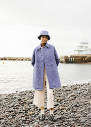 COAT DAISY EMBR INDIGO