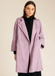 CORDUROY COAT LILAC