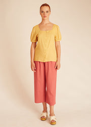 LINEN BLOUSE YELLOW