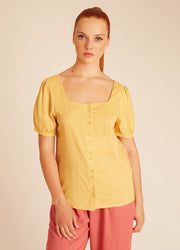 LINEN BLOUSE YELLOW