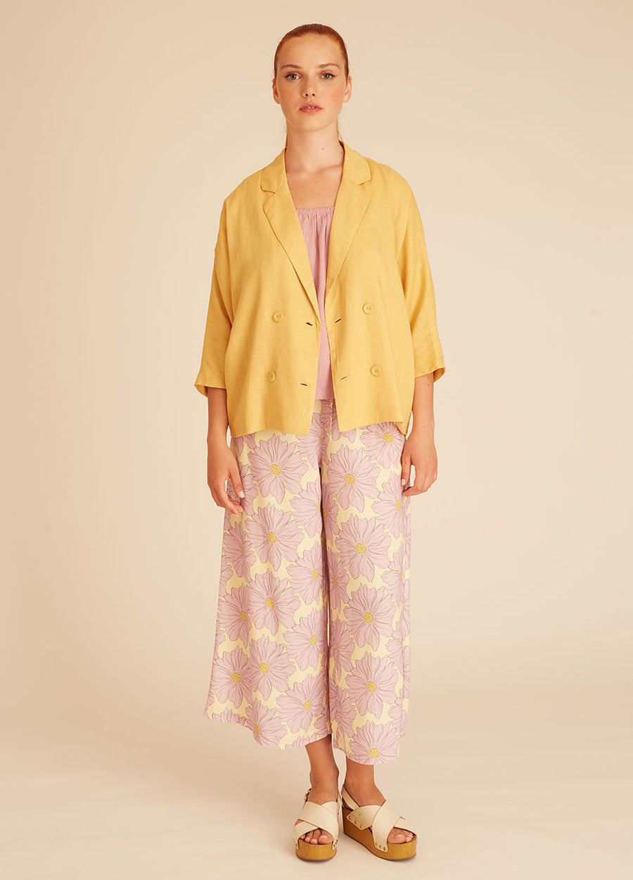 LINEN JACKET YELLOW