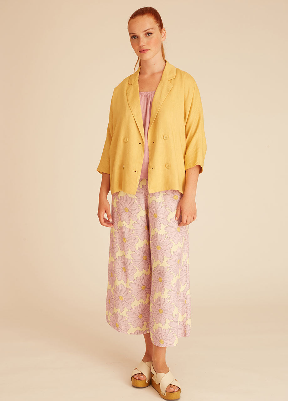 LINEN JACKET YELLOW