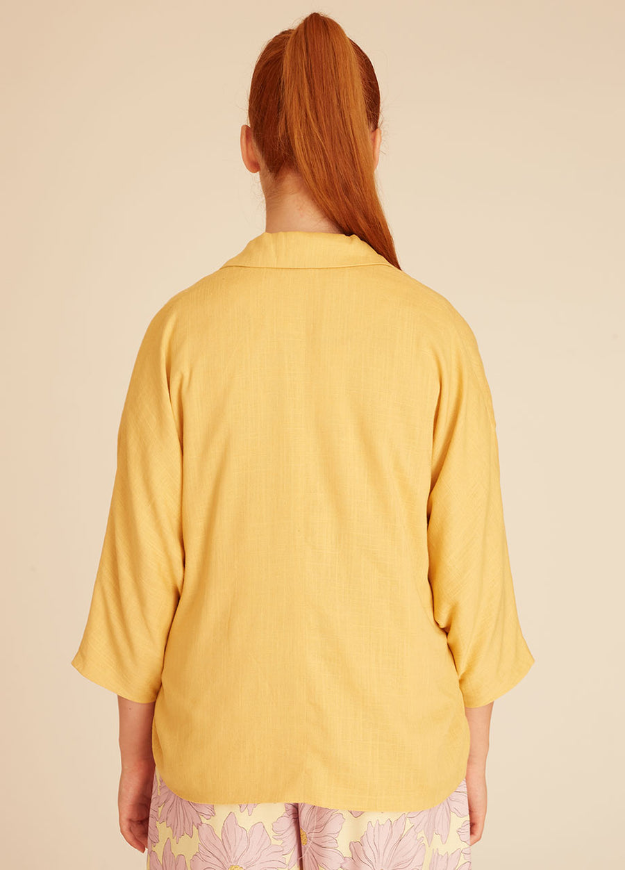 LINEN JACKET YELLOW