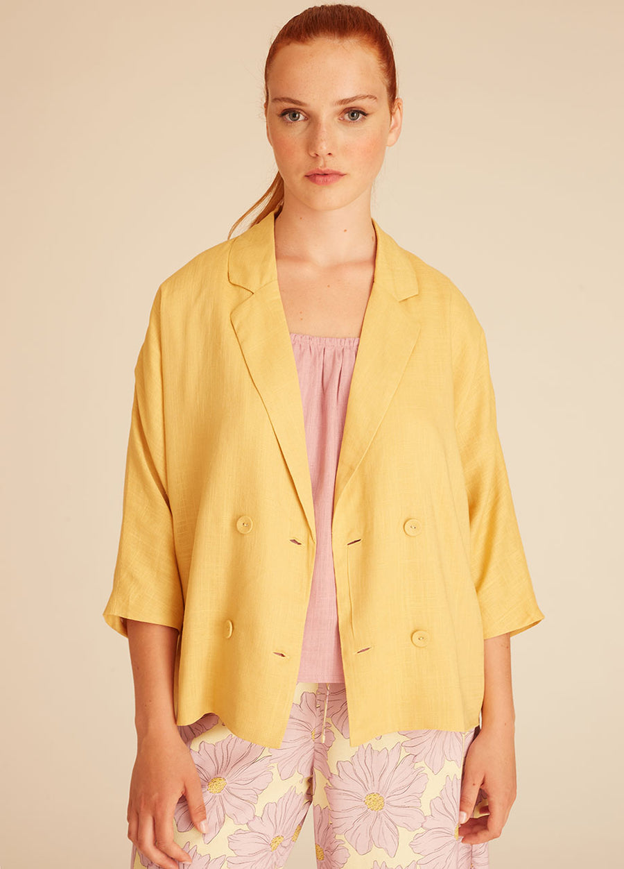 LINEN JACKET YELLOW