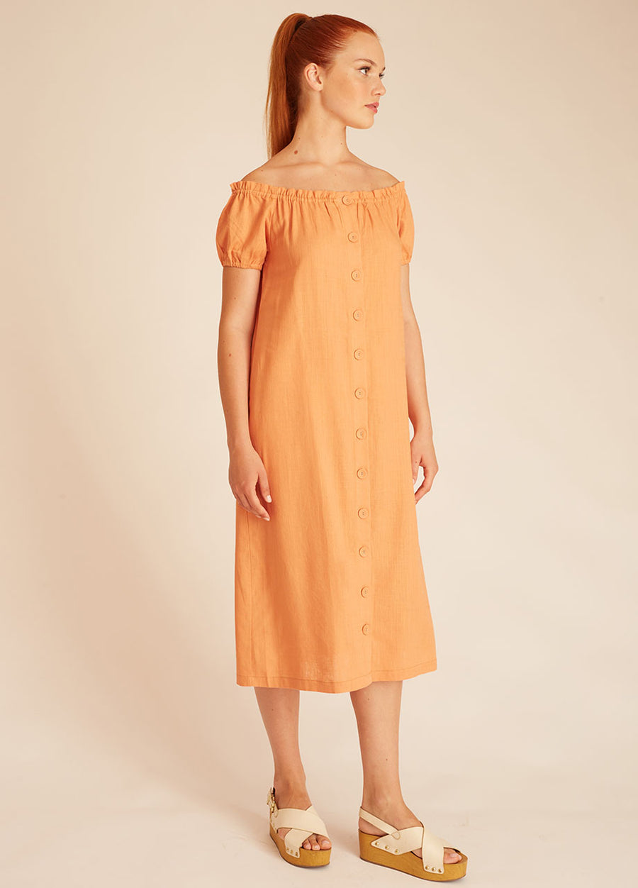 LINENBARDOT DRESS  PEACH