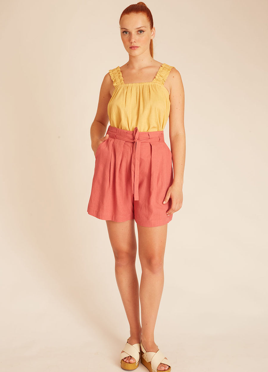 LINEN SHORT PINK