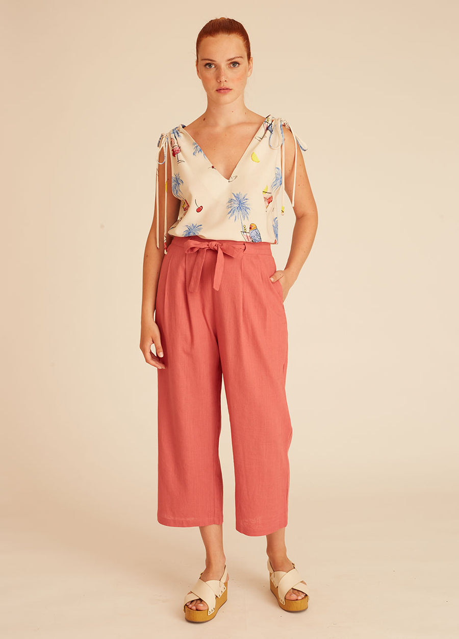 LINEN CULOTTE PINK