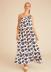 BLUE FLOWERS MAXI DRESS