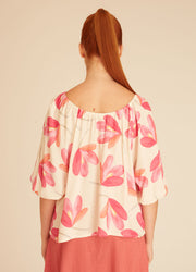 PINK FLOWERS BLOUSE