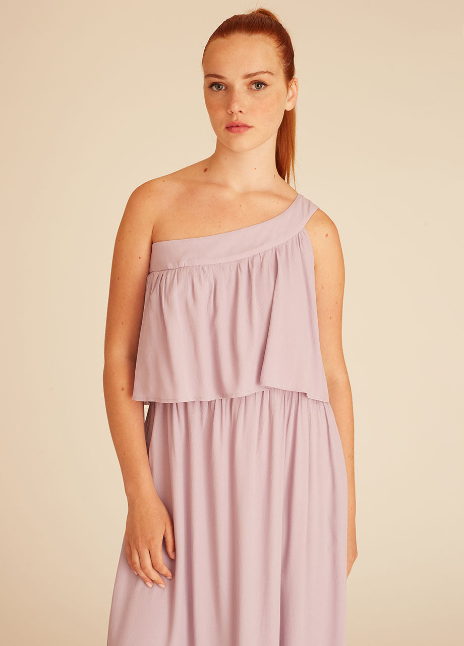 ONE SHOULDER DRESS LILAC