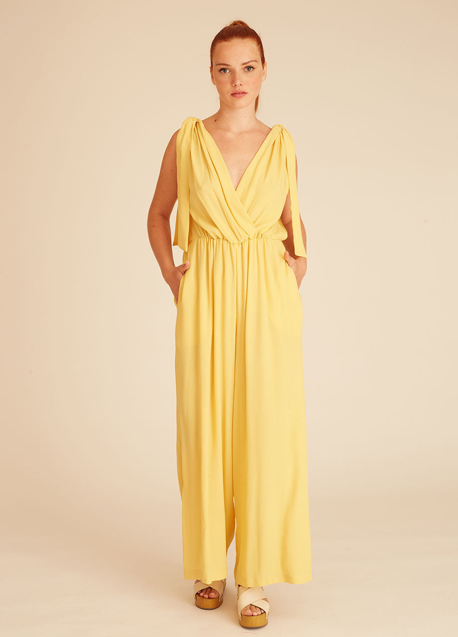 VISCOSE PLAYSUIT YELLOW