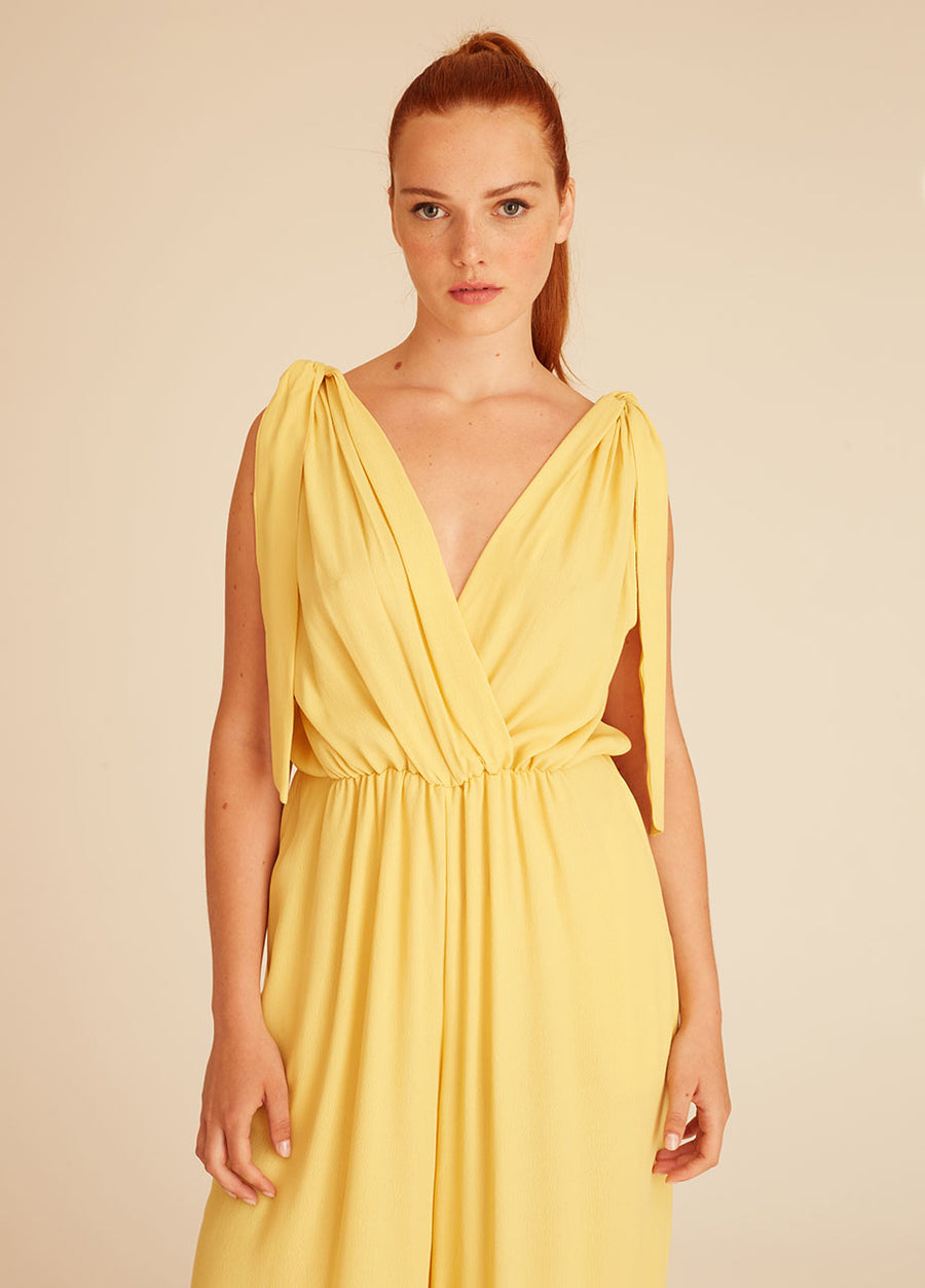 VISCOSE PLAYSUIT YELLOW