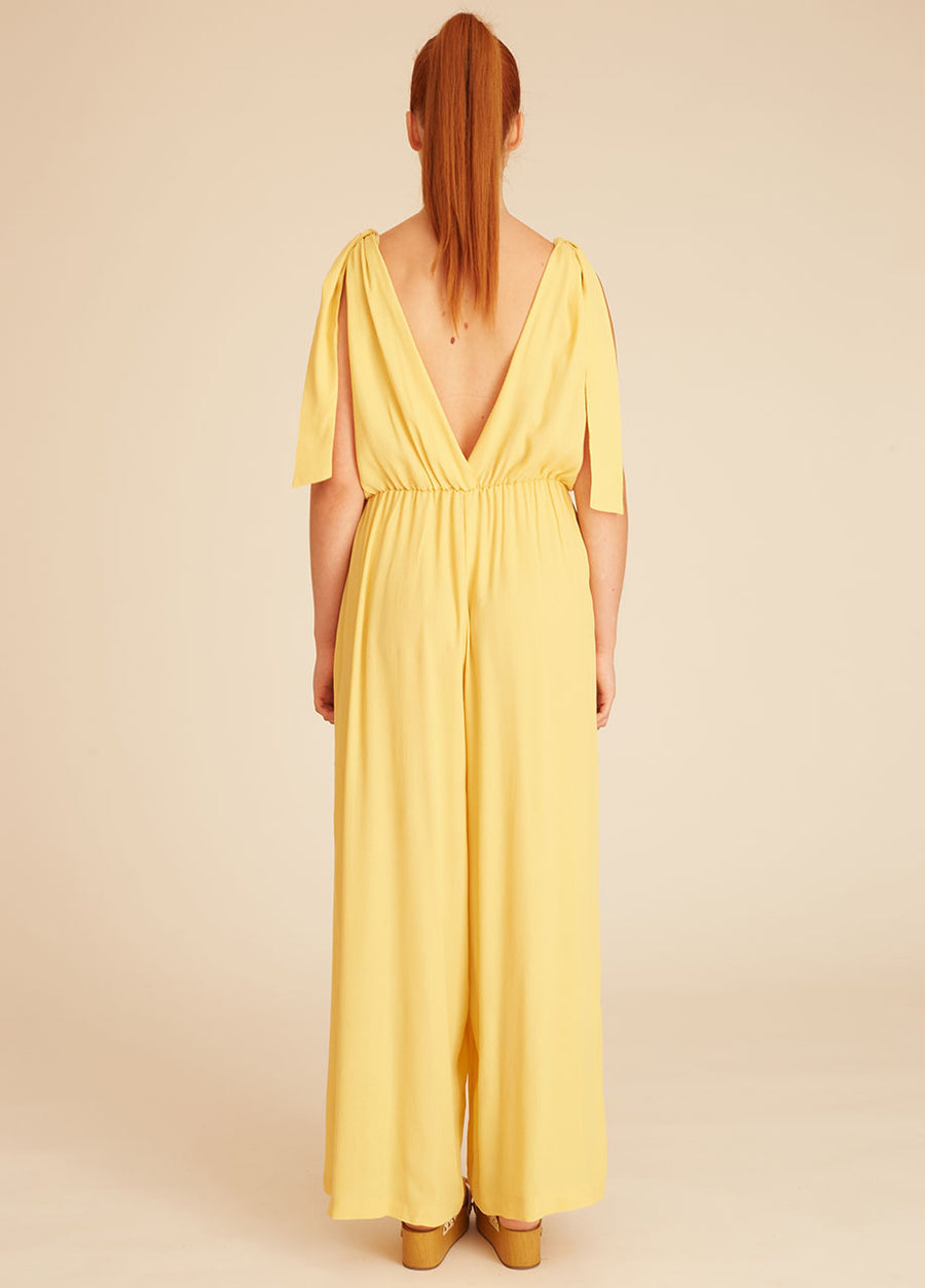 VISCOSE PLAYSUIT YELLOW