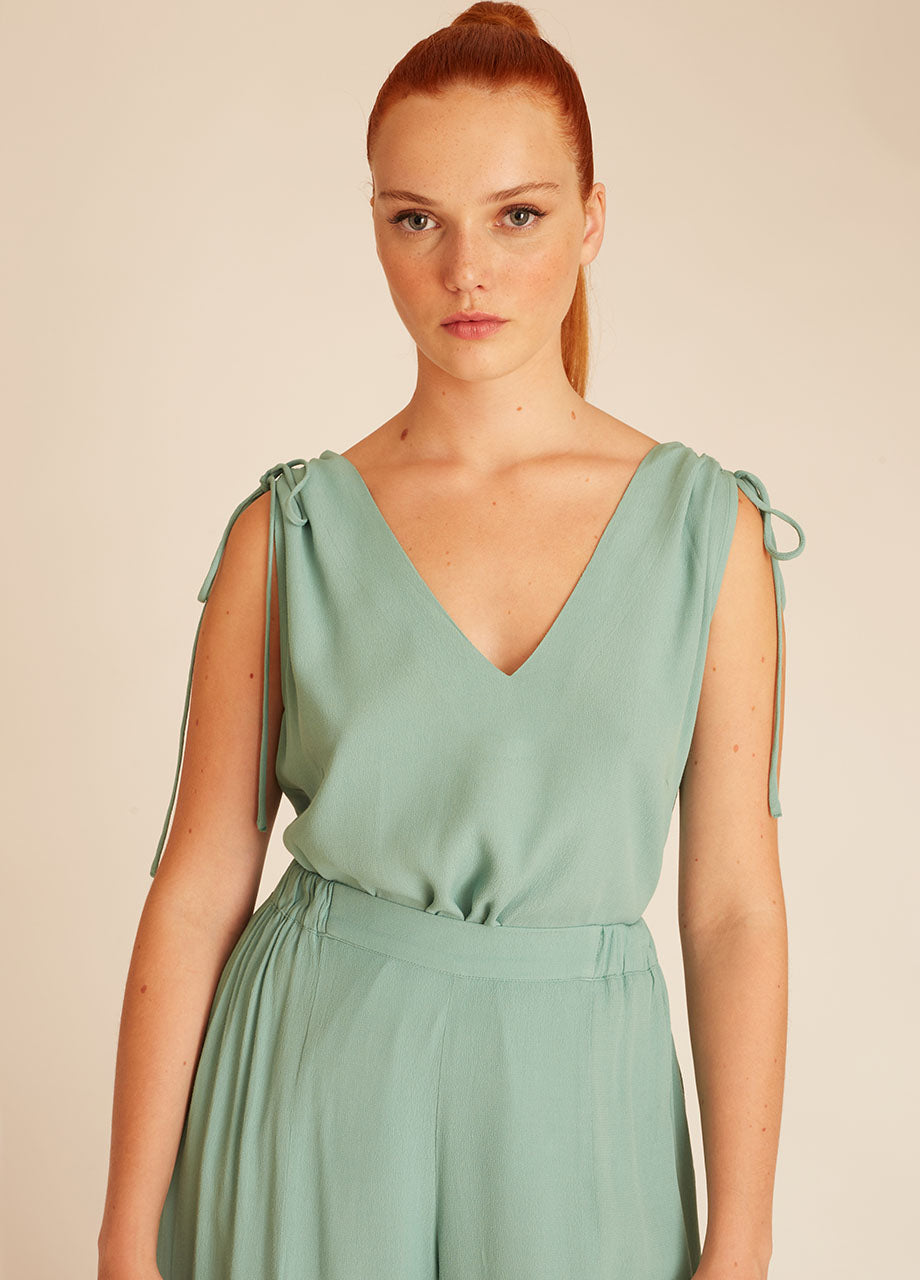 CULOTTE IN VISCOSA VERDE