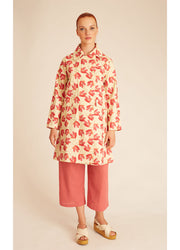 CAPPOTTO A FIORI ROSA