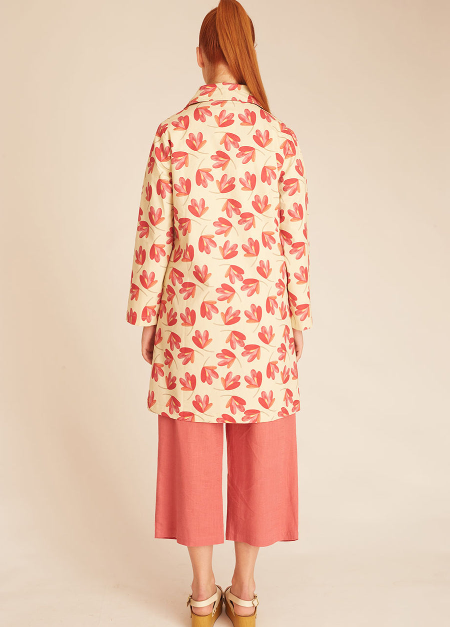 PINK FLOWERS COAT