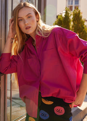 CAMICIA OVERSIZE CILIEGIA